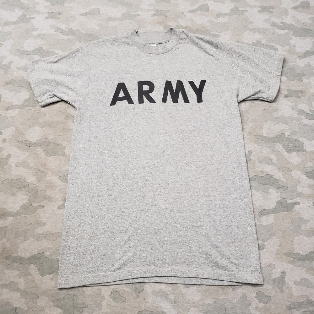 Unicor Army PFU Shirt Mens Small Gray Short Sleeve Military Physical Training